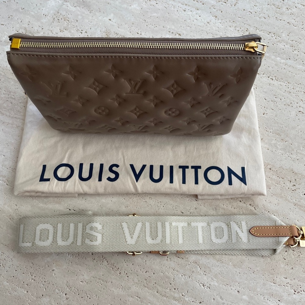 Louis Vuitton Coussin PM Taupe with Gold Chain - Picture 7 of 8